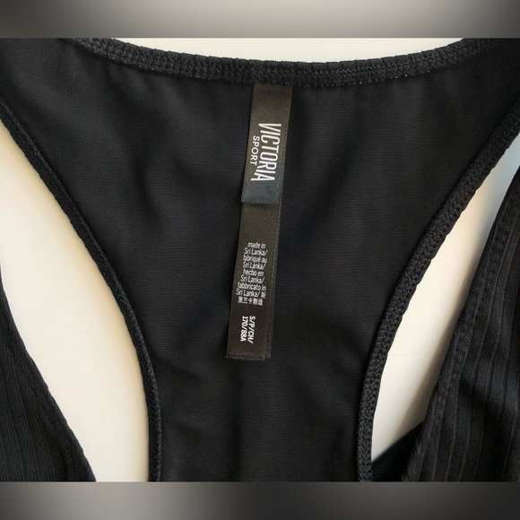 Victoria Secret Sport Dress Women’s S Black Open Mid Section Tank Tie Knot Front - Picture 7 of 11